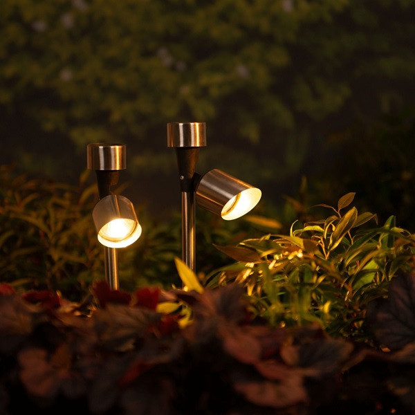 Lumineo Solar prikspot | Lumineo | 23.5 cm (Led, Schemersensor, Warm wit, RVS) 894647 K150101188 - 6