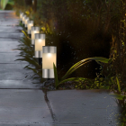 Lumineo Solar sokkellamp | Lumineo | 14 cm (Led, RVS, Schemersensor, 10 stuks) 895829 K170203517 - 2