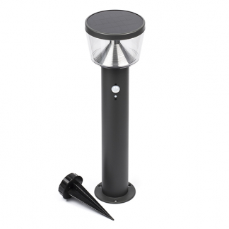 Lumineo Solar sokkellamp | Lumineo | Badalona | 54 cm (Led, Schemersensor, Bewegingssensor, 600 lm, Zwart) 895204 K170202841