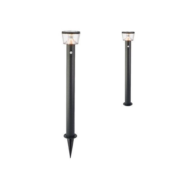 Lumineo Solar sokkellamp | Lumineo | Badalona | 94 cm (Led, Schemersensor, Bewegingssensor, Zwart) 895205 K170202877 - 1