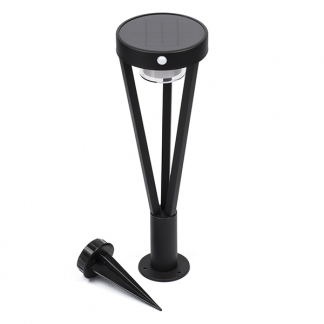 Lumineo Solar sokkellamp | Lumineo | Tarragona | 50 cm (Led, Schemersensor,  Bewegingssensor, Zwart) 897671 K170202843