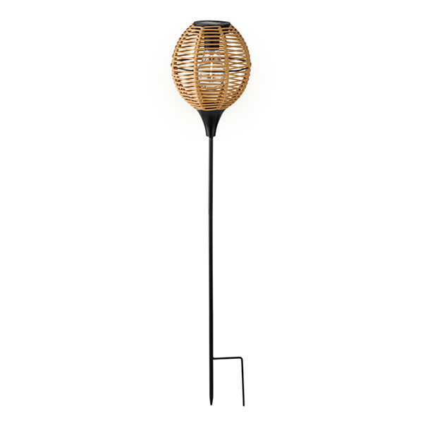 Lumineo Solar tuinfakkel | Lumineo | Ø 15.6 x 78 cm | (Led, Warm wit, Riet) 892327 K170105771 - 1
