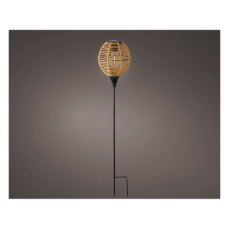 Lumineo Solar tuinfakkel | Lumineo | Ø 15.6 x 78 cm | (Led, Warm wit, Riet) 892327 K170105771 - 2