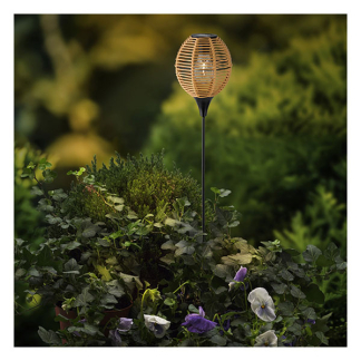 Lumineo Solar tuinfakkel | Lumineo | Ø 15.6 x 78 cm | (Led, Warm wit, Riet) 892327 K170105771 - 3