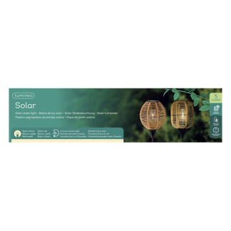 Lumineo Solar tuinfakkel | Lumineo | Ø 15.6 x 78 cm | (Led, Warm wit, Riet) 892327 K170105771 - 4