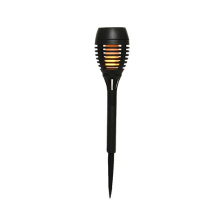 Lumineo Solar tuinfakkel | Lumineo | 27 cm | 4 stuks (12 leds, Schemersensor, Vlameffect, Schakelaar) 897655 K170203525