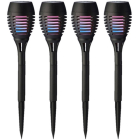 Lumineo Solar tuinfakkel | Lumineo | 27 cm | 4 stuks (Led, Schemersensor, Vlameffect, Gekleurd) 897656 K170203526 - 2