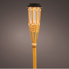 Solar tuinfakkel | Lumineo | 54 cm (LED, Vlameffect, Bamboe)