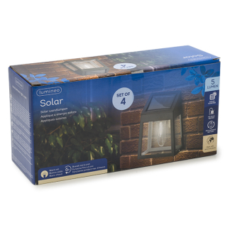 Lumineo Solar wandlamp | Lumineo | 4 stuks (Led, Schemersensor, 5 lm) 898174 K150101192 - 6