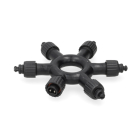 Lumineo Splitter koppelbare kerstverlichting | Lumineo | Pro-Lights | Ø 10 cm (5-weg, Zwart, Buiten) 493703 K151200130 - 1
