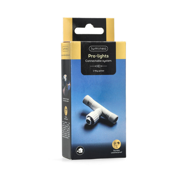 Lumineo Splitter koppelbare kerstverlichting | Lumineo | Pro-lights | 6 x 4.5 cm (2-weg, Wit, Buiten) 493697 K151200125 - 4