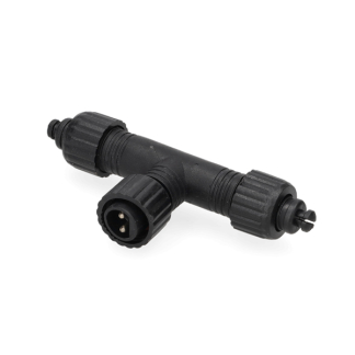 Lumineo Splitter koppelbare kerstverlichting | Lumineo | Pro-lights | 6 x 4.5 cm (2-weg, Zwart, Buiten) 493701 K151200128