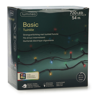 Lumineo Standaard kerstverlichting | 59 meter | Lumineo (720 leds, Binnen/Buiten, Gekleurd, Timer, Twinkelen) 494197 K151200068 - 7