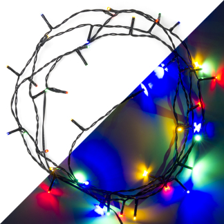 Lumineo Standaard kerstverlichting | 8 meter | Lumineo (40 leds, Binnen/Buiten, Gekleurd, Timer, Twinkelen) 494108 K151200063 - 1