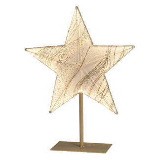 Lumineo Ster op voet | Lumineo | 13 x 38 x 50 cm (156 leds, Warm wit, Binnen, Timer, Stof) 481489 K151001774