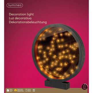 Lumineo Tafeldecoratie cirkel | Lumineo | 35 x 38.5 cm (80 Micro leds, Timer, Binnen) 487125 K150304011 - 5