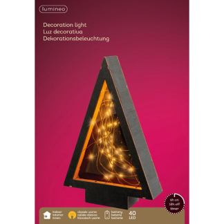 Lumineo Tafeldecoratie kerstboom | Lumineo | 19 x 28 cm (40 Micro leds, Timer, Binnen) 487127 K150303997 - 5