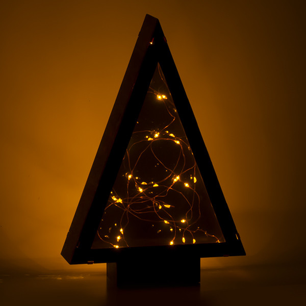 Lumineo Tafeldecoratie kerstboom | Lumineo | 19 x 28 cm (40 micro leds, Timer, Binnen) 487127 K150303997 - 4