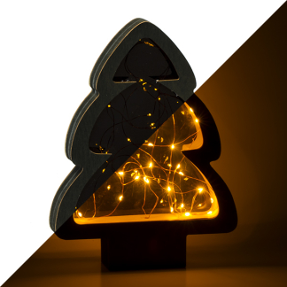 Lumineo Tafeldecoratie kerstboom | Lumineo | 21 x 28 cm (40 micro leds, Timer, Binnen) 487130 K150303998 - 1