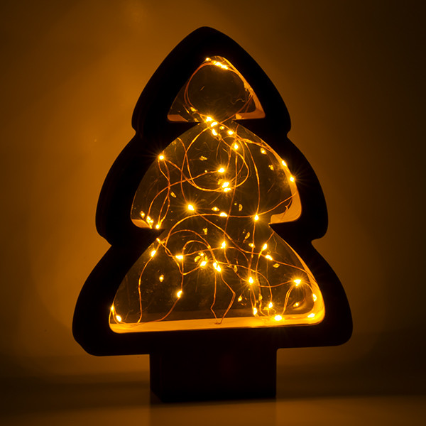 Lumineo Tafeldecoratie kerstboom | Lumineo | 21 x 28 cm (40 micro leds, Timer, Binnen) 487130 K150303998 - 4