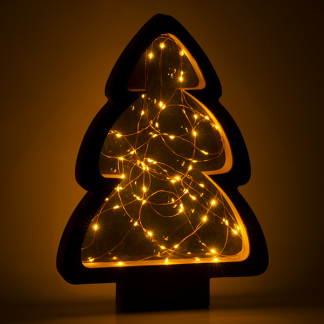 Lumineo Tafeldecoratie kerstboom | Lumineo | 27.5 x 38 cm (60 Micro leds, Timer, Binnen) 487131 K150303999 - 4