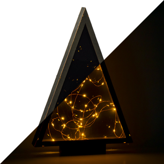 Lumineo Tafeldecoratie kerstboom | Lumineo | 32.5 x 47 cm (60 Micro leds, Timer, Binnen) 487128 K150303996 - 1