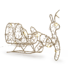 Lumineo Tafeldecoratie rendier met slee | Lumineo | 19 x 13 cm (10 Micro leds, Binnen) 486650 K151000665 - 2