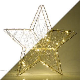 Lumineo Tafeldecoratie ster | Lumineo | 30 x 29 cm (30 Micro LEDs, Binnen) 486663 K151000667 - 