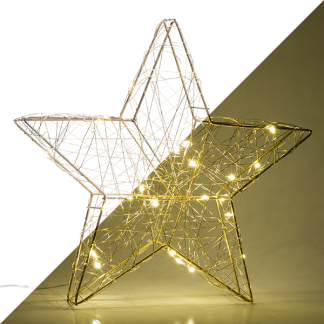 Lumineo Tafeldecoratie ster | Lumineo | 30 x 29 cm (30 Micro leds, Binnen) 486663 K151000667 - 1