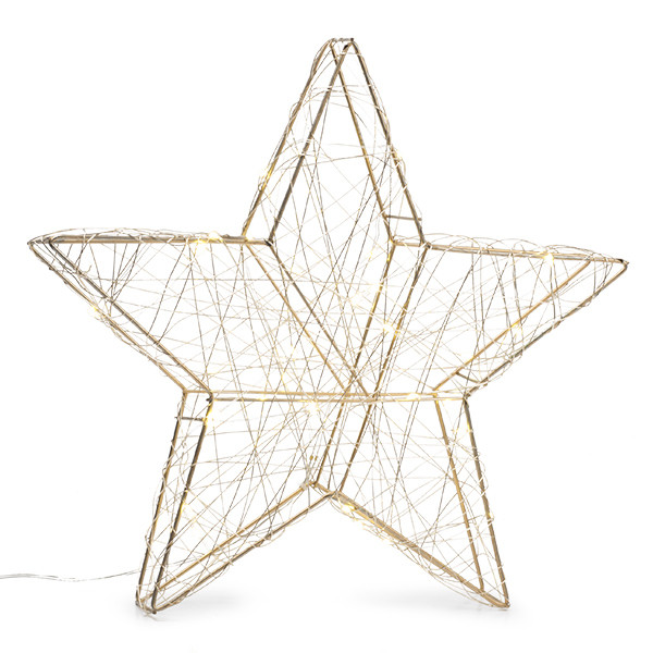 Lumineo Tafeldecoratie ster | Lumineo | 30 x 29 cm (30 micro leds, Binnen) 486663 K151000667 - 4