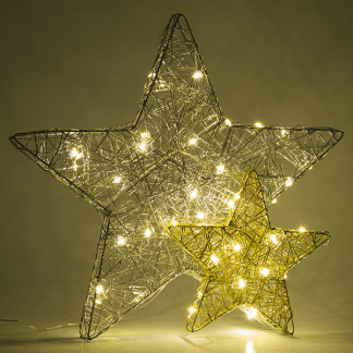 Lumineo Tafeldecoratie sterren | Lumineo | 40 x 40 cm (40 Micro LEDs, Binnen) 488699 K151000669 - 