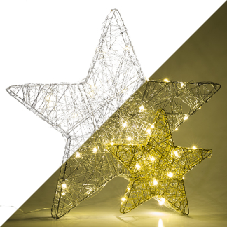 Lumineo Tafeldecoratie sterren | Lumineo | 40 x 40 cm (40 Micro leds, Binnen) 488699 K151000669 - 1