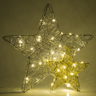 Lumineo Tafeldecoratie sterren | Lumineo | 40 x 40 cm (40 Micro leds, Binnen) 488699 K151000669 - 3