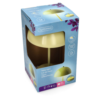 Lumineo Tafellamp | Lumineo | Ø 15 x 25 cm (Led, 80 lm, Oplaadbaar, Metaal, Dimbaar, USB C, Groen) 892068 K170105516 - 3