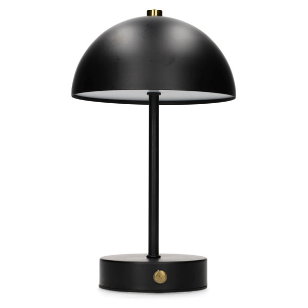 Lumineo Tafellamp | Lumineo | Ø 15 x 25 cm (Led, 80 lm, Oplaadbaar, Metaal, Dimbaar, USB C, Zwart) 892071 K170105519 - 1