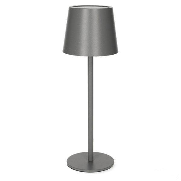 Lumineo Tafellamp | Lumineo | Ø 9 x 27 cm (Led, 50 lm, Oplaadbaar, Aanpasbare kleurtemperatuur, USB C, Metaal, Grijs) 892103 K170105524 - 1
