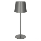 Lumineo Tafellamp | Lumineo | Ø 9 x 27 cm (Led, 50 lm, Oplaadbaar, Aanpasbare kleurtemperatuur, USB C, Metaal, Grijs) 892103 K170105524 - 1