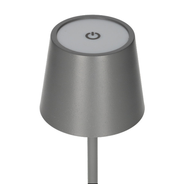 Lumineo Tafellamp | Lumineo | Ø 9 x 27 cm (Led, 50 lm, Oplaadbaar, Aanpasbare kleurtemperatuur, USB C, Metaal, Grijs) 892103 K170105524 - 2