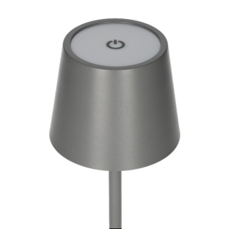 Lumineo Tafellamp | Lumineo | Ø 9 x 27 cm (Led, 50 lm, Oplaadbaar, Aanpasbare kleurtemperatuur, USB C, Metaal, Grijs) 892103 K170105524 - 2