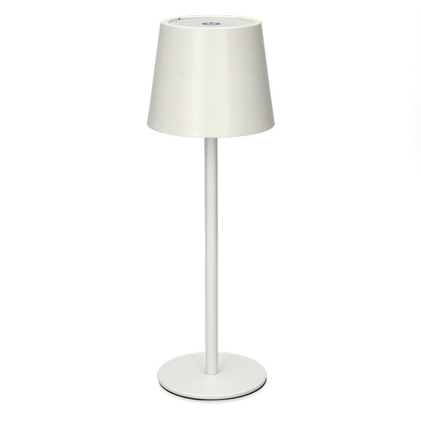 Lumineo Tafellamp | Lumineo | Ø 9 x 27 cm (Led, 50 lm, Oplaadbaar, Aanpasbare kleurtemperatuur, USB C, Metaal, Wit) 892311 K170105530 - 1