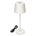 Lumineo Tafellamp | Lumineo | Ø 9 x 27 cm (Led, 50 lm, Oplaadbaar, Aanpasbare kleurtemperatuur, USB C, Metaal, Wit) 892311 K170105530 - 3