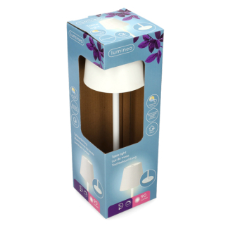 Lumineo Tafellamp | Lumineo | Ø 9 x 27 cm (Led, 50 lm, Oplaadbaar, Aanpasbare kleurtemperatuur, USB C, Metaal, Wit) 892311 K170105530 - 4