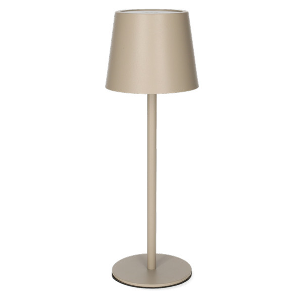 Lumineo Tafellamp | Lumineo | Ø 9 x 27 cm (Led, 50 lm, Oplaadbaar, Aanpasbare kleurtemperatuur, USB C, Metaal, Zand) 892102 K170105523 - 1