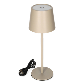 Lumineo Tafellamp | Lumineo | Ø 9 x 27 cm (Led, 50 lm, Oplaadbaar, Aanpasbare kleurtemperatuur, USB C, Metaal, Zand) 892102 K170105523 - 3