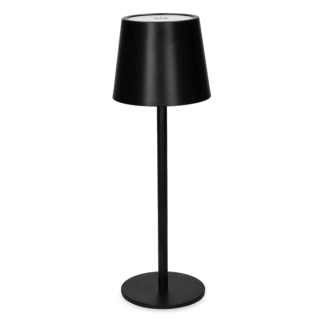 Lumineo Tafellamp | Lumineo | Ø 9 x 27 cm (Led, 50 lm, Oplaadbaar, Aanpasbare kleurtemperatuur, USB C, Metaal, Zwart) 892312 K170105531 - 1