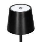 Lumineo Tafellamp | Lumineo | Ø 9 x 27 cm (Led, 50 lm, Oplaadbaar, Aanpasbare kleurtemperatuur, USB C, Metaal, Zwart) 892312 K170105531 - 2