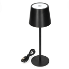 Lumineo Tafellamp | Lumineo | Ø 9 x 27 cm (Led, 50 lm, Oplaadbaar, Aanpasbare kleurtemperatuur, USB C, Metaal, Zwart) 892312 K170105531 - 3