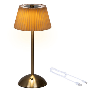 Lumineo Tafellamp | Lumineo | 30.5 cm (Oplaadbaar, 3 standen, Goud, Dimbaar, Binnen) 489492 K151200179