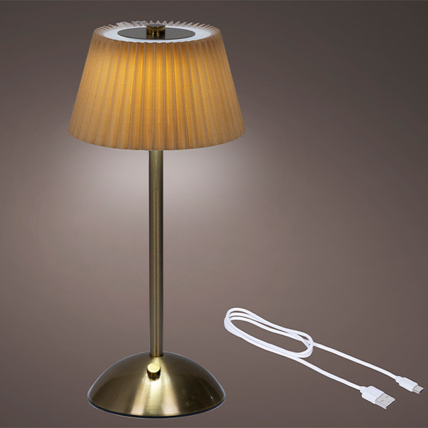 Lumineo Tafellamp | Lumineo | 30.5 cm (Oplaadbaar, 3 standen, Goud, Dimbaar, Binnen) 489492 K151200179 - 4