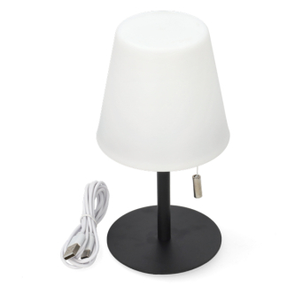 Lumineo Tafellamp buiten | Lumineo | Ø 10 x 20 cm (Led, 63-153 lm, Oplaadbaar, Warm wit, USB C, Metaal, Zwart) 892310 K170105529 - 3